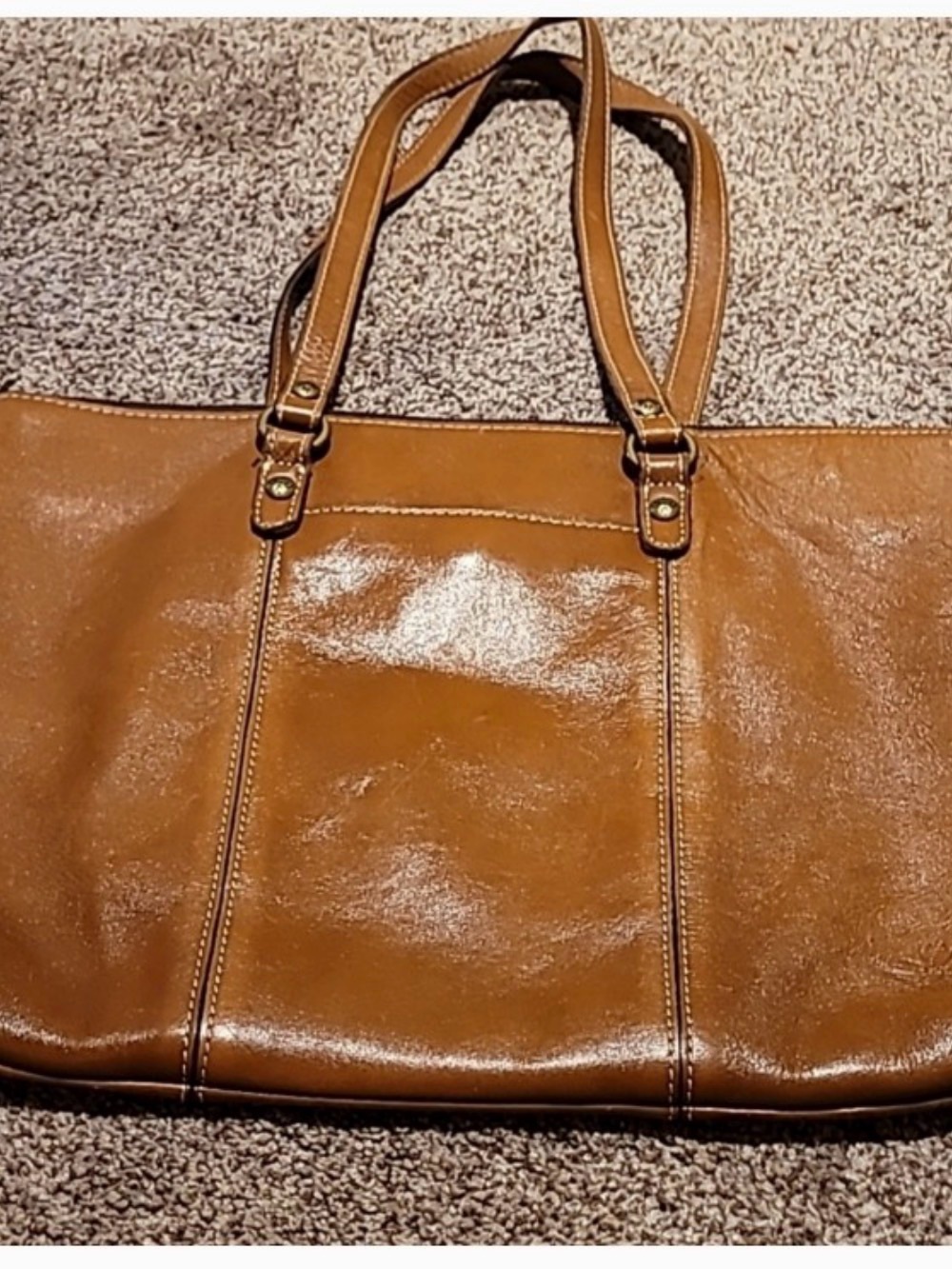 Patricia Nash Cognac Leather Tote Bag
